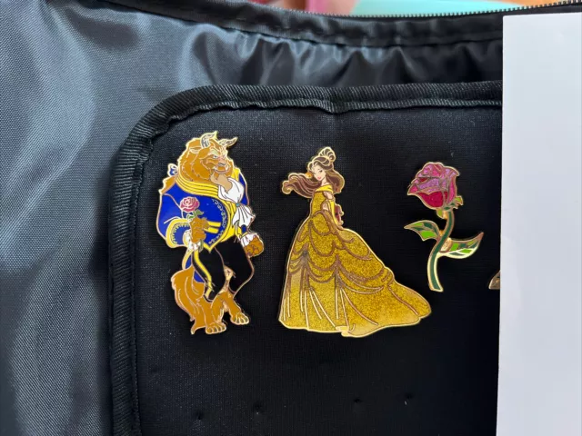 Disney Pin Art Of Belle Set Of 3 Beauty And The Beast Limited Edition 1300