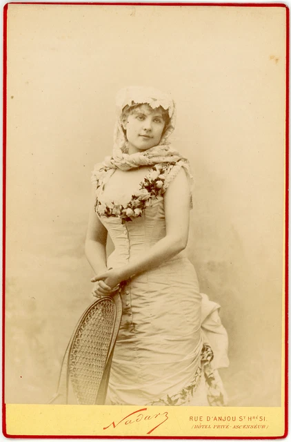 Carte Cabinet Nadar Portrait Actrice Darly 1890 – Tirage Albuminé Original France