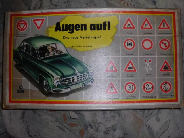 AUGEN AUF? -Verkehrsspiel-Spika-Brettspiel DDR - gut erhalten