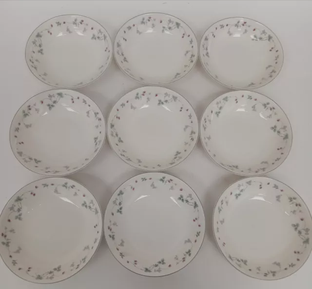 9x Royal Doulton Expressions Strawberry Fayre Cereal/Dessert Bowls 7" Collectors