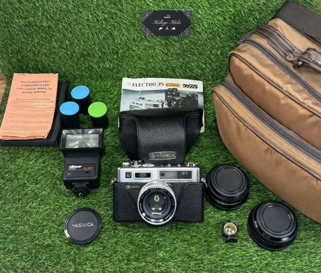 Yashica Electro 35 Film Camera GSN Spiderman Model 45mm f/1.7 Lens/Plus Extras