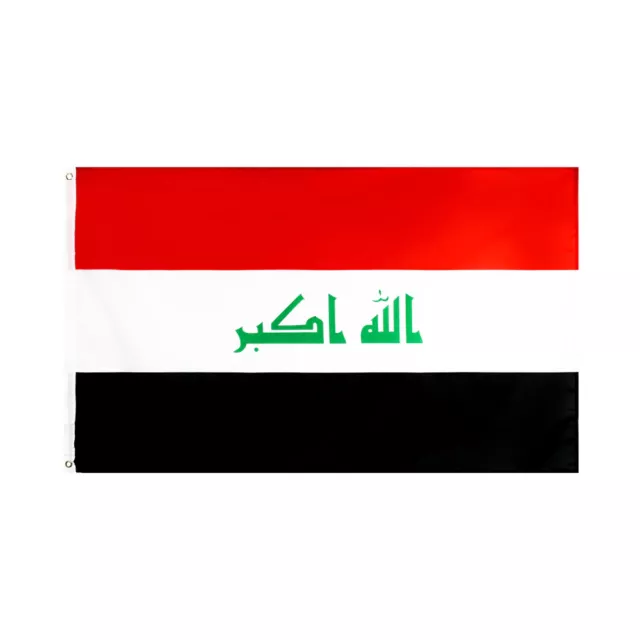 Irak Fahne Hissflagge 90x150cm Nationalflagge mit Ösen Wappen دولة العراق