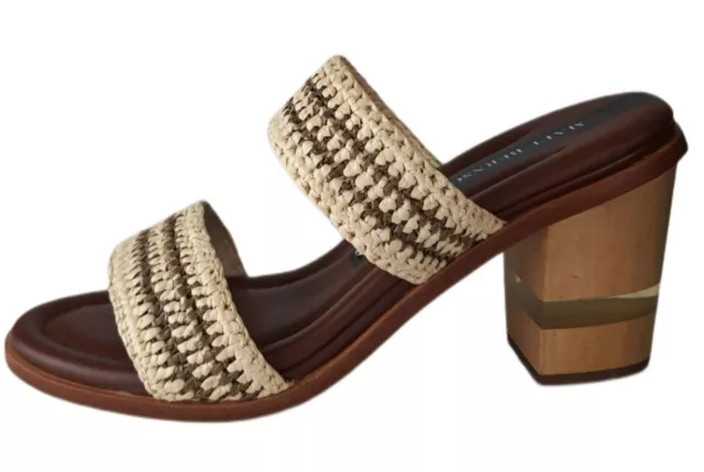 MATT BERNSON Women's Brown Natural Raffia Ceylon Sandals #MB2883 NWB