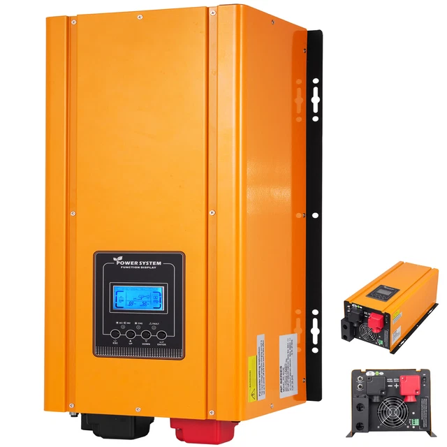 VEVOR Inverter 4000W 12V-230V A Onda Sinusoidale Pura – Con LCD, Telecomando E Porte USB/Type-C