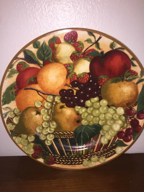 Block Country Orchard Chop Plate  Round Platter By Gear 1995