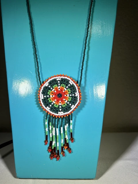 mexican beaded huichol necklace