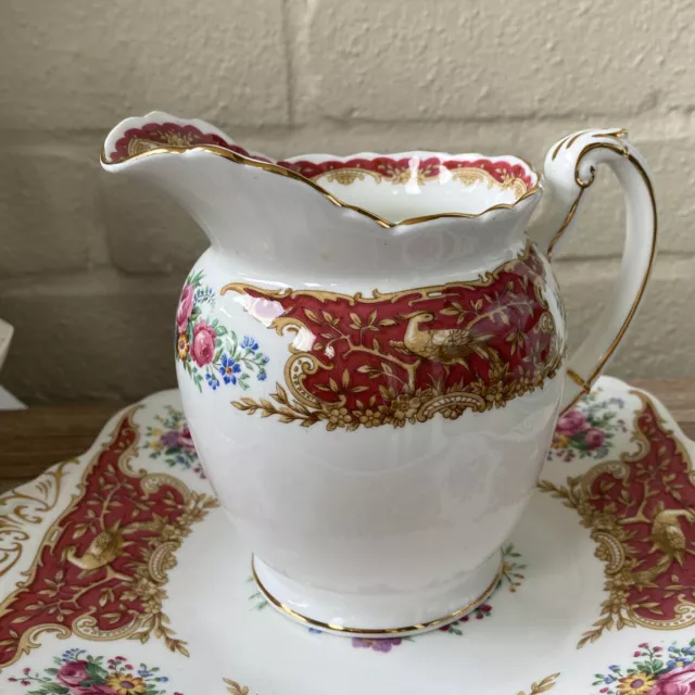 FOLEY ENGLISH BONE CHINA "MONTROSE" BEAUTIFUL Jug (1 Pint) Vintage Sauce Milk