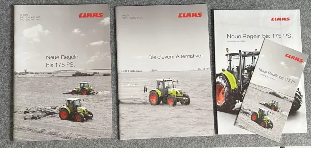 4 Stck CLAAS ARION 640 630 620 610 Traktoren Prospekt Sammlung Ersatzteilkatalog