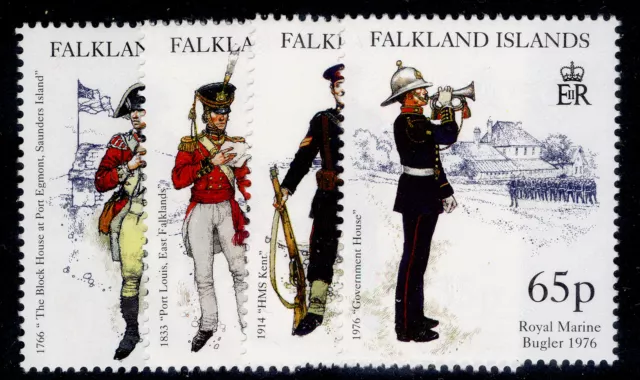 FALKLAND ISLANDS QEII SG825-828, 1998 Marine uniforms set, NH MINT. Cat £12.