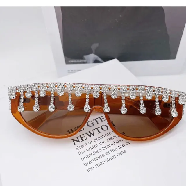 Womens Sunglasses UV400 Bling Tassel Rhinestone Elegant Personalized For Party O