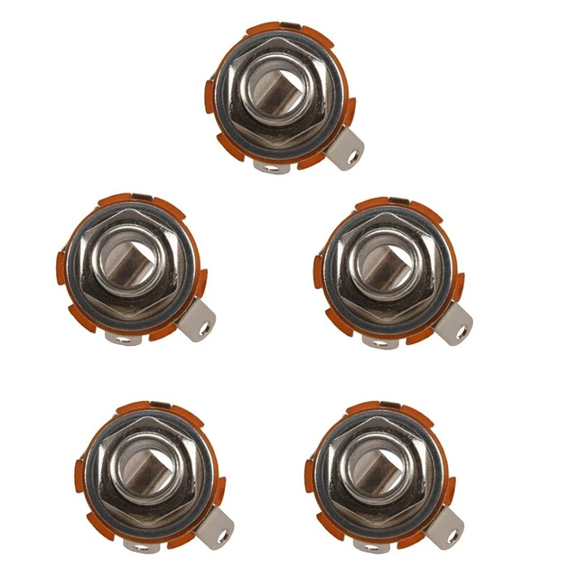 5X 1/4 6.35mm 2-Conductor Mono Chassis Guitar Jack Input Output V1U7