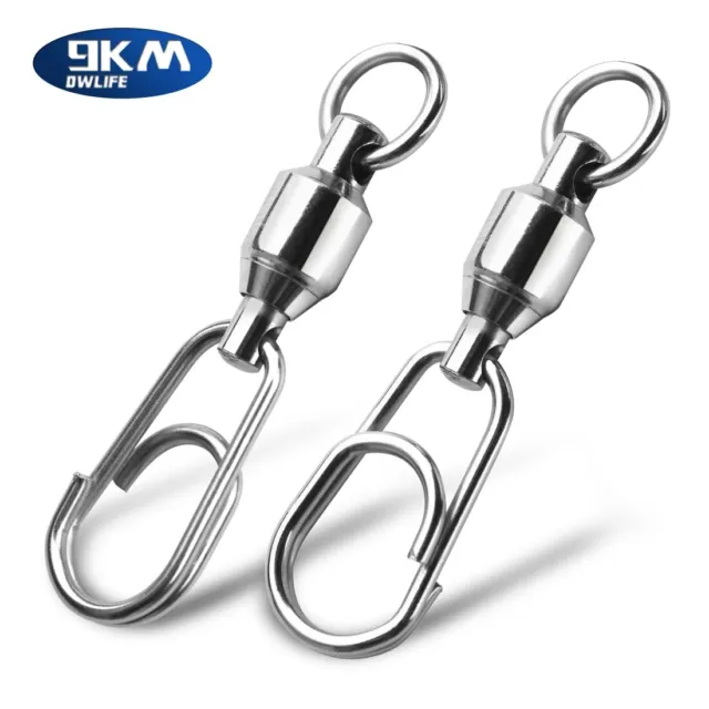 BALL BEARING FISHING Swivels with Fast Snap Clip Rolling Sea Connector  Stainless £6.04 - PicClick UK