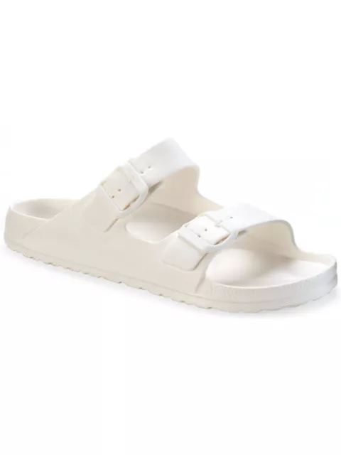 SUN STONE MENS White Comfort Jude Round Toe Slip On Sandals Shoes 13 M ...