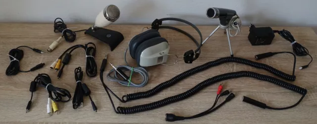 altes Mikrofon Kopfhörer Kabel Sennheiser Spiralkabel Audio Technik Zubehör