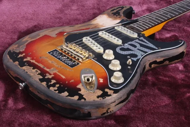 Srv Custom CUSTOM MASTERBUILT SRV Stevie Ray Vaughan Heavy Relic ST Tribute ...