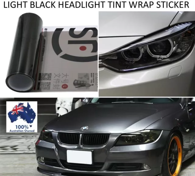 Car Headlight Tint Light Smoke Black 2M x 30CM  Wrap Tail Fog Light Vinyl Wrap