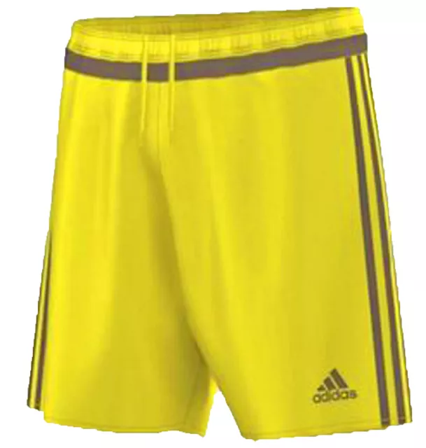 Adidas Mens Shorts Sports Running Gym Football Basketball Yellow Elasticated