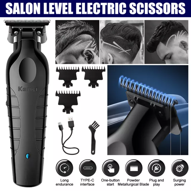 Kemei 2299 Cordless Hair Trimmer Electric Gapped Carving Clipper Professional