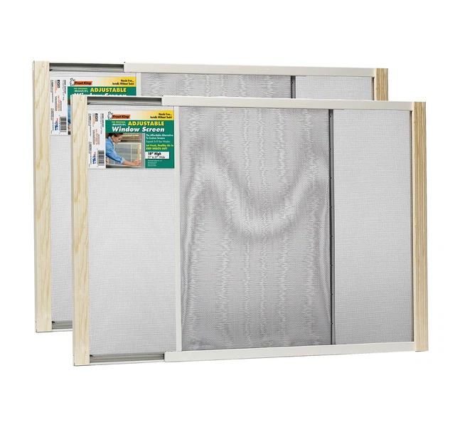 Lot De 2 Paravents De Fenêtre Extensibles - Blanc, Aluminium, 10"H X 19-36"L (Neuf)