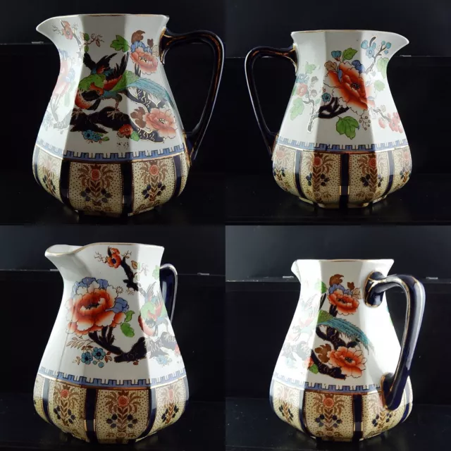 Antica Preziosa Caraffa Ceramica Dipinta Mano Losol Ware Keeling & Co. Shanghai