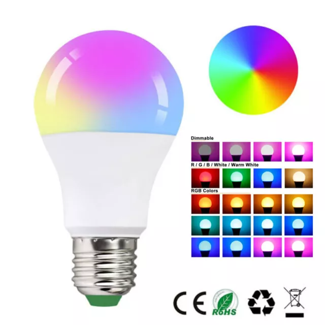 10W RGB E27 LED Birne Glühbirne Farbwechsel Licht mit Fernbedienung Glühlampe