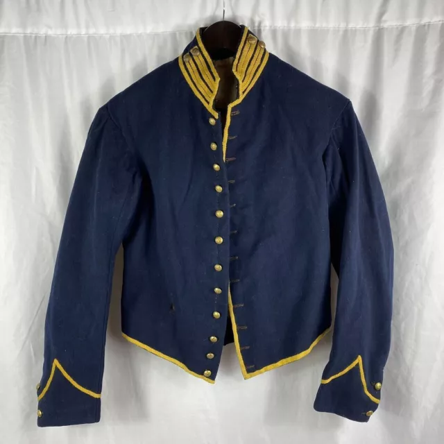 Civil War 1858 Cavalry Uniform Shell Men's Navy Blue wool Jacket