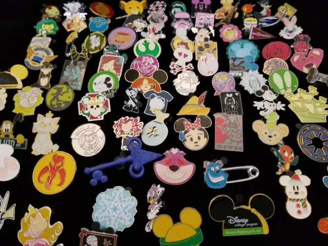 Disney Trading Pins lot of 500 Random Mix - hidden mickey,Princess,stitch,movie 2