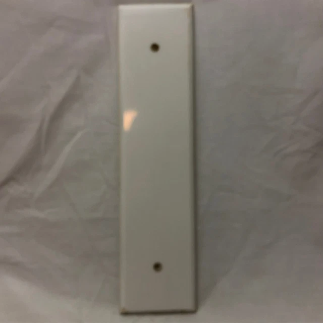 Vintage Door Beveled Glass Push Plate 12 x 3" White Milk Glass