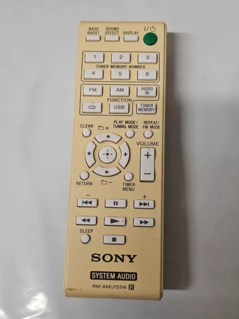 Genuine Sony RM-AMU153W - System Audio Remote CMT-V9 CMT-V10IP CMT-V10IPN .