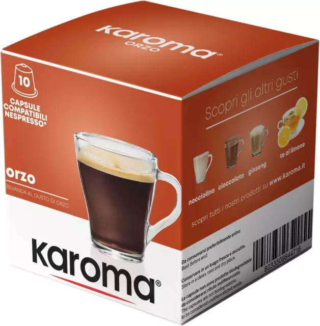 100 Capsule cialde compatibili Nespresso* Caffè Karoma ORZO