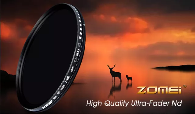 ZOMEi® Slim 72mm Variable ND Filter ND2 to ND400 Neutral Density