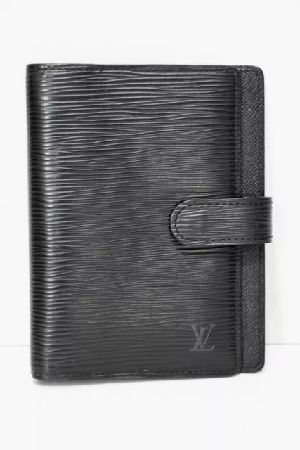 Louis Vuitton, Couverture Agenda en cuir épi noir