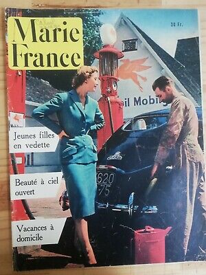 MODE VINTAGE HAUTE COUTURE REVUE MARIE FRANCE 1950 DIOR BALMAIN PATOU CARVEN  