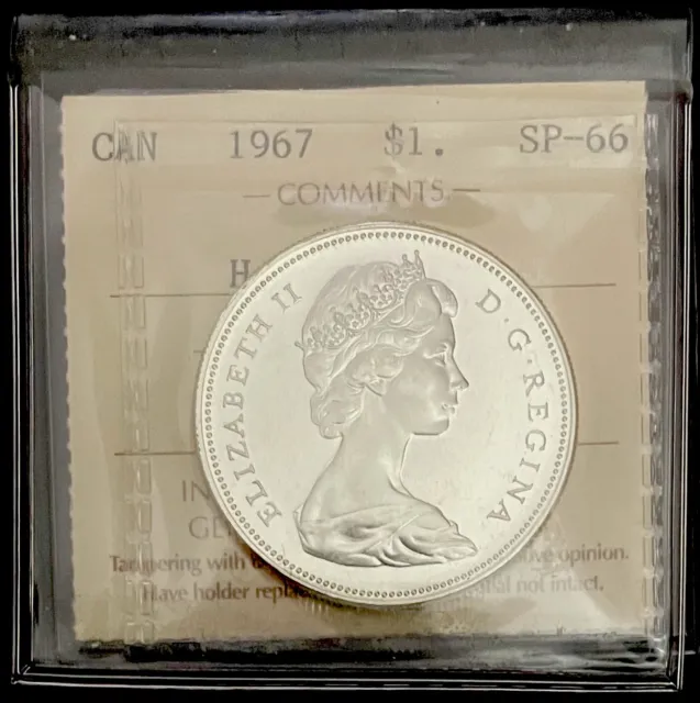 1967 Canada Silver Dollar $1 Heavy Cameo ICCS SP-66 – KM 70 Elizabeth II