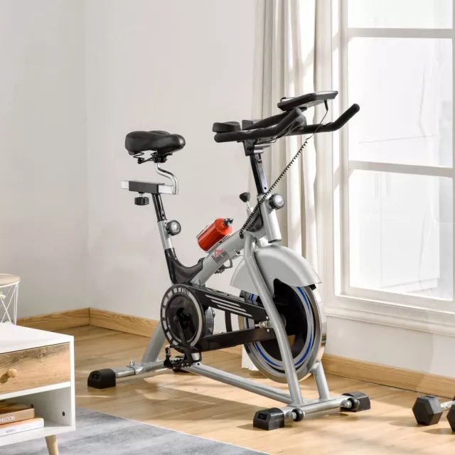 Upright Resistance Bike Training Cardio Fitness Workout Machine w/ LCD Monitor 2