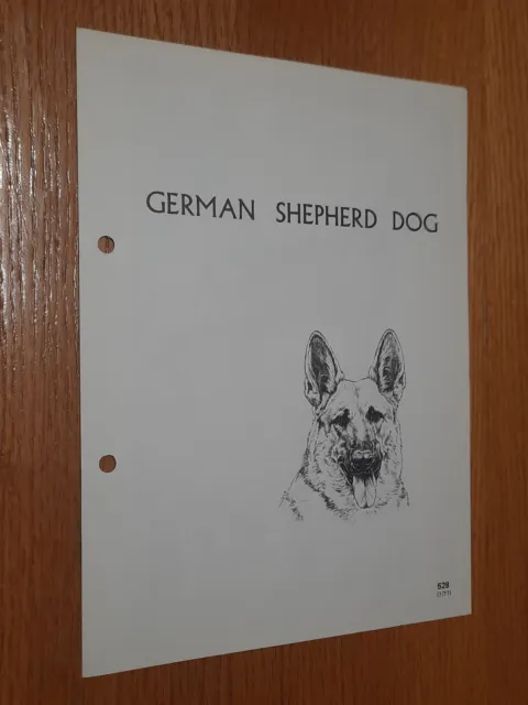 German Shepherd Breed Supplement RAS Kennel Control Working Dogs Group 5