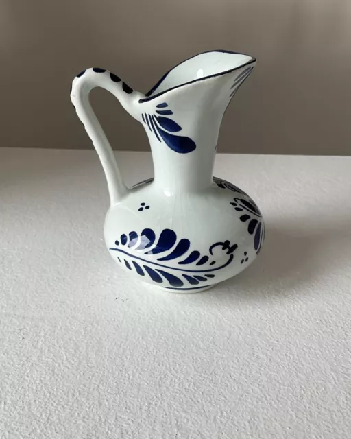 wunderschöne Vase Henkelvase DELFT Weiß Blau sehr Guter Zustand 3