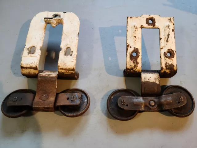 Antique Vintage Barn Door Roĺlers Architectural Salvage,  Not Matching