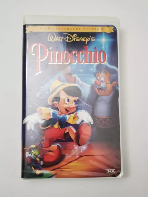 PINOCCHIO 60th Anniversary Edition Walt Disney VHS Home Video Movie Classic! VG!