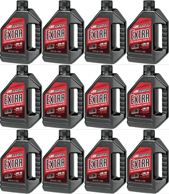 Maxima Extra High Performance 5W40 Synthetic 4T Engine Oil 1 Liter Quart 12 Pack