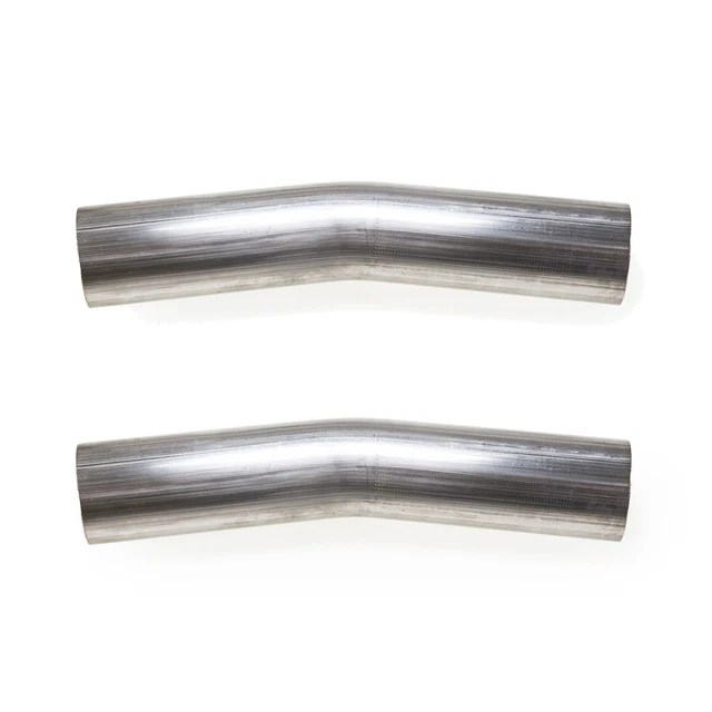 3" 304 Stainless Steel 15 Degree Mandrel Bend Pipe Exhaust 16 Gauge USA (2 Pack)