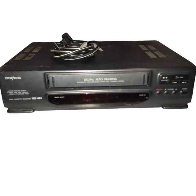 BROKSONIC VHS VCR Player & Recorder No Remote, For Parts ONLY NOT