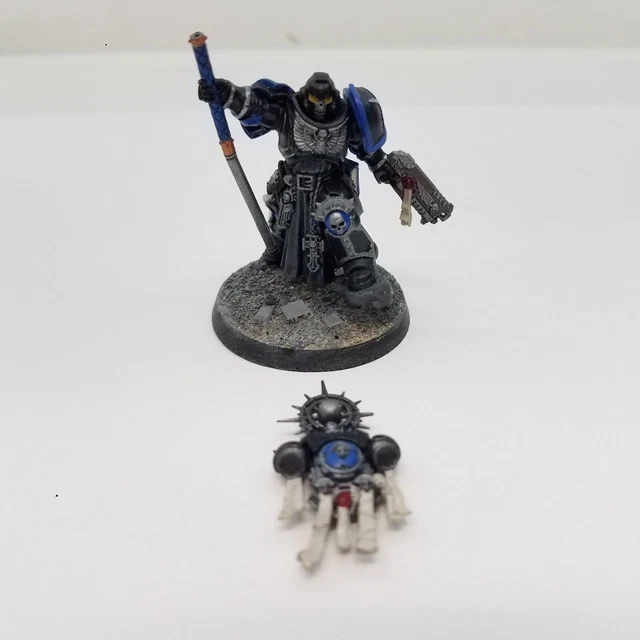 WARHAMMER 40K - SPACE MARINE PRIMARIS CHAPLAIN KITBASH Built, Primed ...