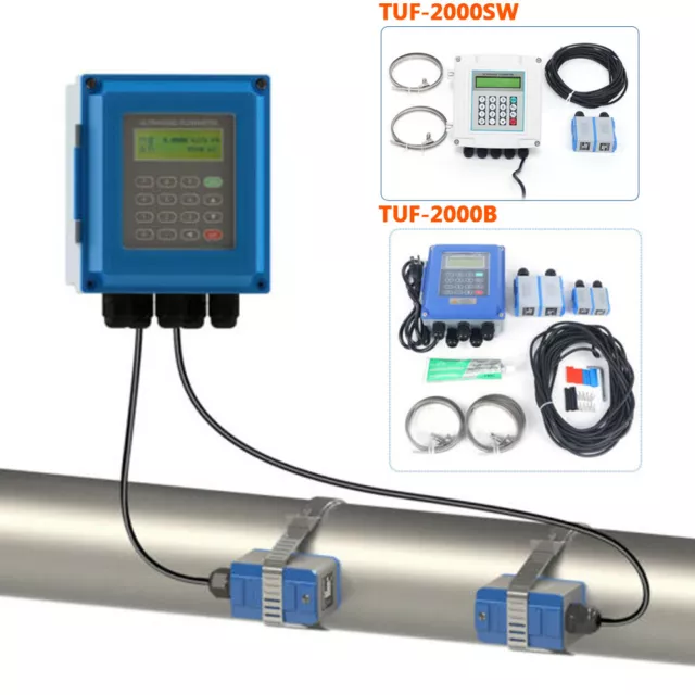 TM-1 TS-2 Ultrasonic water flowmeter DN20-700mm Digital Flow Meter TUF-2000B,TUF