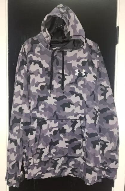 Under Armour Men's XL Hoodie Loose Black/Gray Camouflage Long Sleeve Comfy Under Armour Men's XL Hoodie Loose Black/Gray Camouflage Long Sleeve Comfy