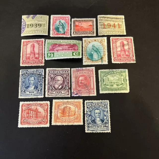 15 Guatemala Used Latin America Stamps- Lot A-73692