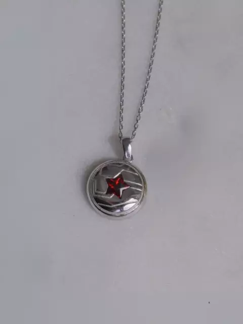 Winter Bucky Necklace, Superhero Soldier Necklace, 925 Silver, Silver Plated