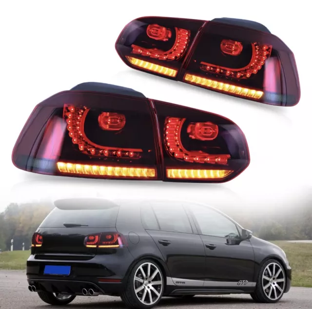 Voll LED VLand Rückleuchten rot für VW Golf 6 2008-13 NEU! E-Prüfzeichen!