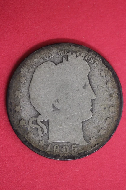 1905 S Barber Liberty Silver Quarter Exact Coin Shown Flat Rate Shipping OCE 14