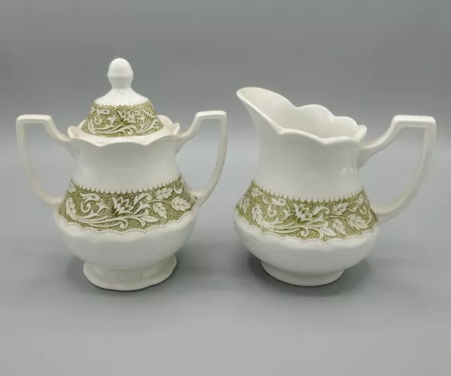 Royal Staffordshire Victoria Ironstone By J. & G.  Meakin Creamer and Sugar Set